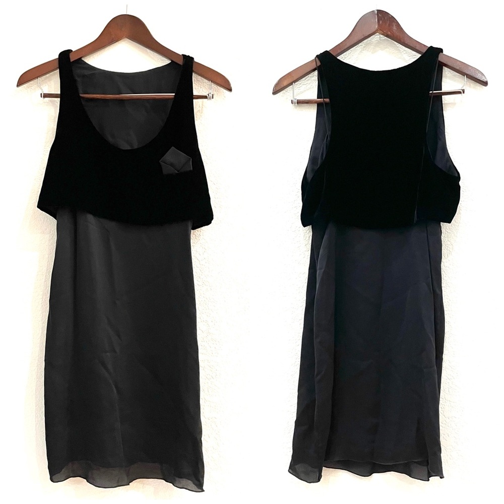 Alexander Wang Velvet Trim Silk Mini Dress - Picture 6 of 9